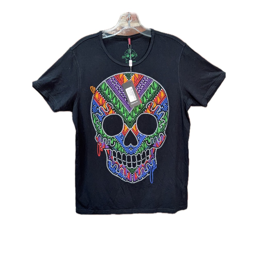 NWT Ay Güey! Unisex Venganza Skull T-Shirt Sz Small Black Graphic Tee Mexico NEW
